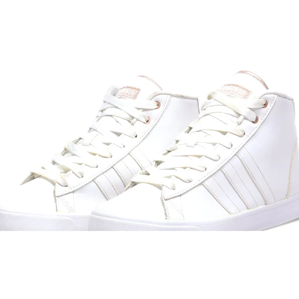 Adidas Cf Daily Qt High-Top Sneakers Leather White Colour For Women