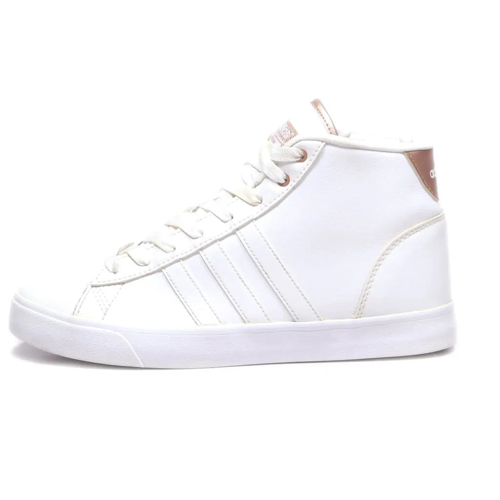 Adidas Cf Daily Qt High-Top Sneakers Leather White Colour For Women