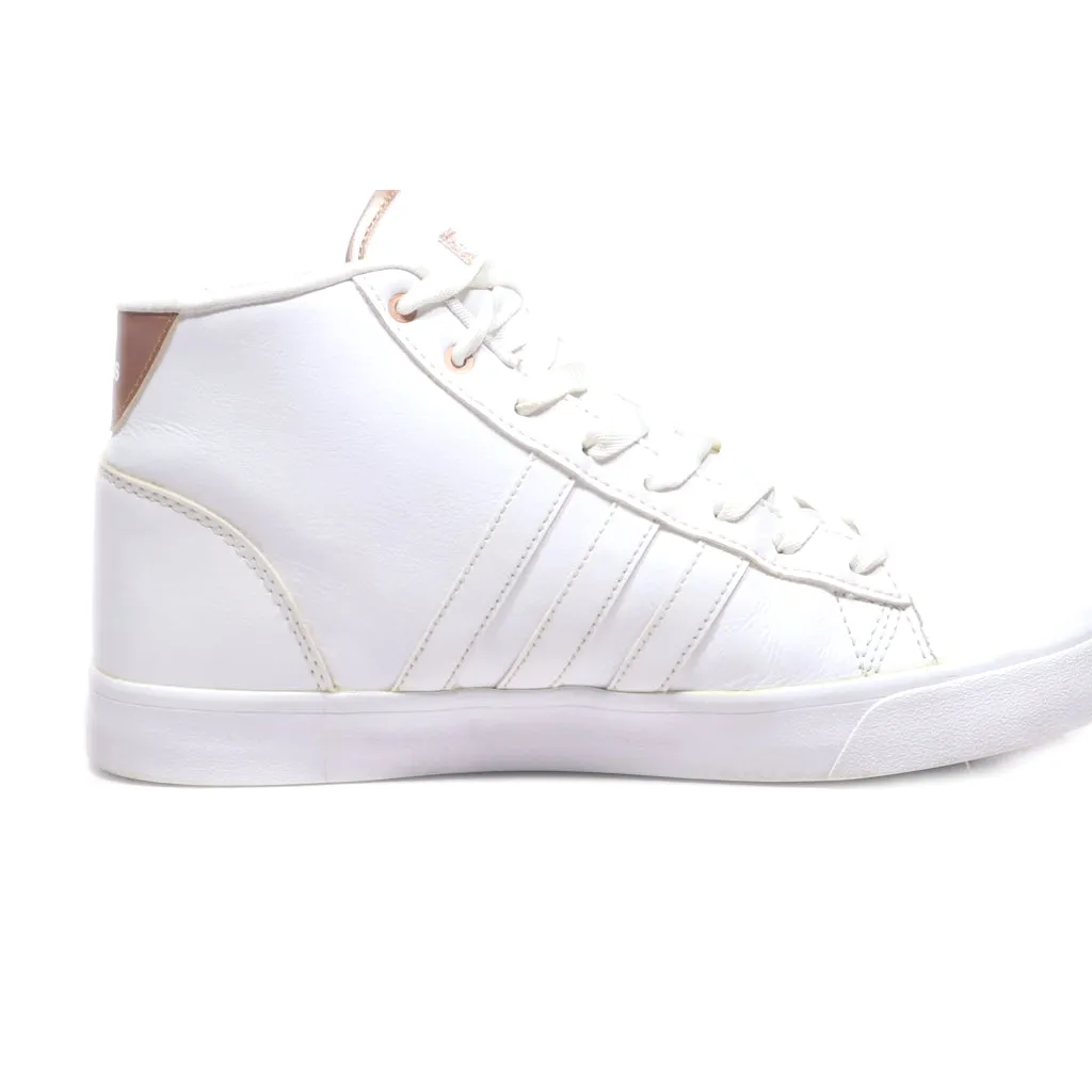 Adidas Cf Daily Qt High-Top Sneakers Leather White Colour For Women