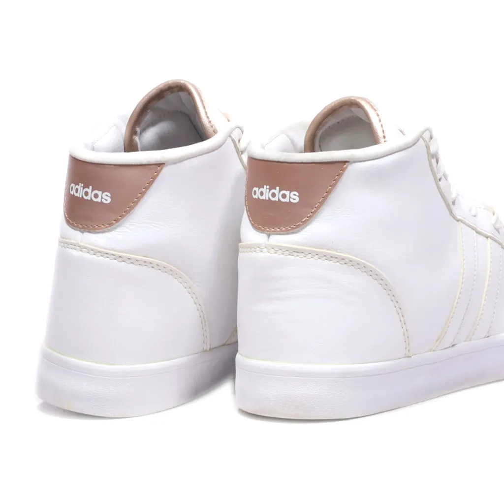 Adidas Cf Daily Qt High-Top Sneakers Leather White Colour For Women