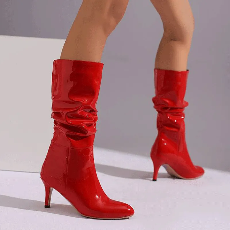 AJ Women's 7.5cm Slim High Heel Salsa Jazz Dance Shoes Heels Dance Boots