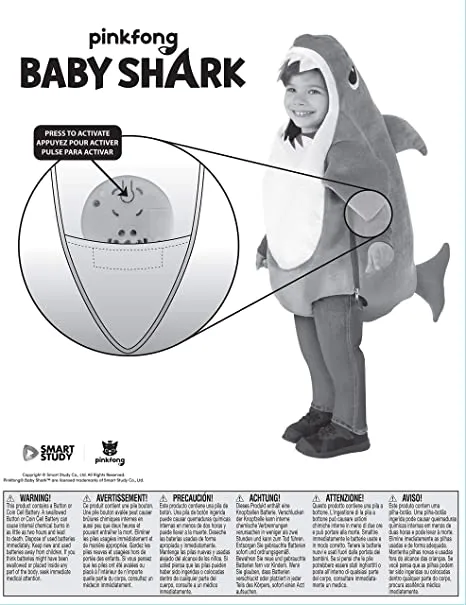 Baby Shark Yellow Costume for Kids
