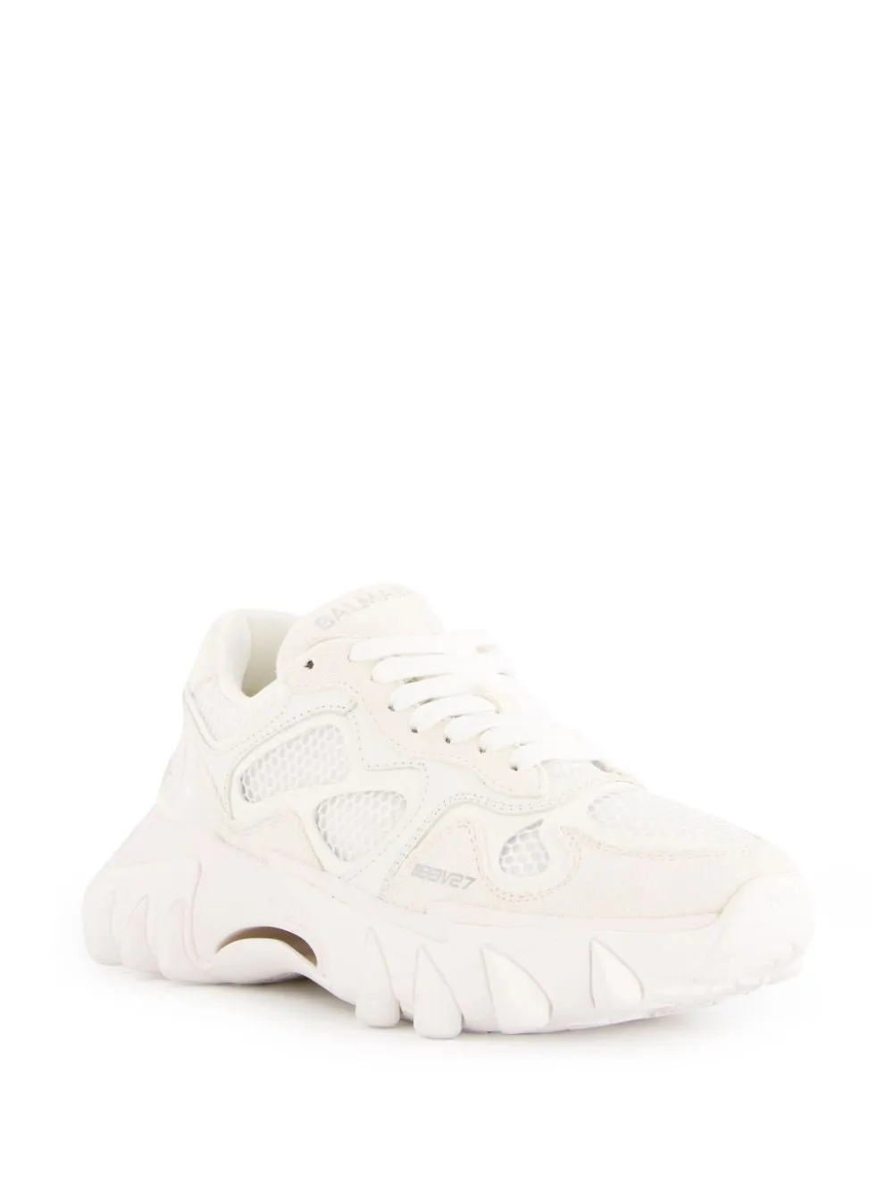 BALMAIN Beast Sneaker with White Grid Detail