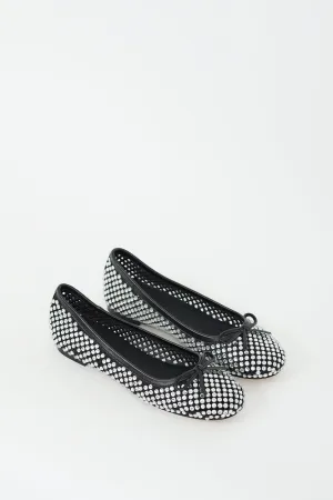 Black & Silver Rhinestone Sacha Flat