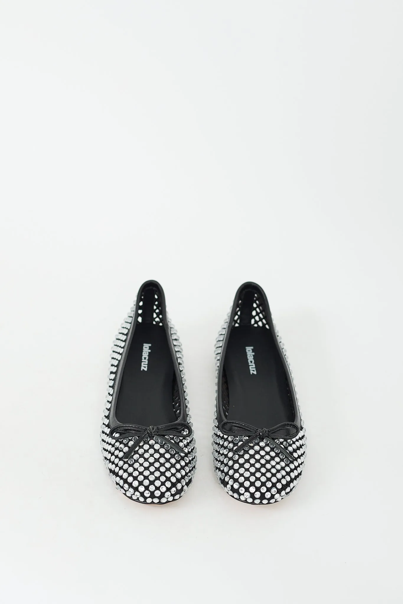 Black & Silver Rhinestone Sacha Flat