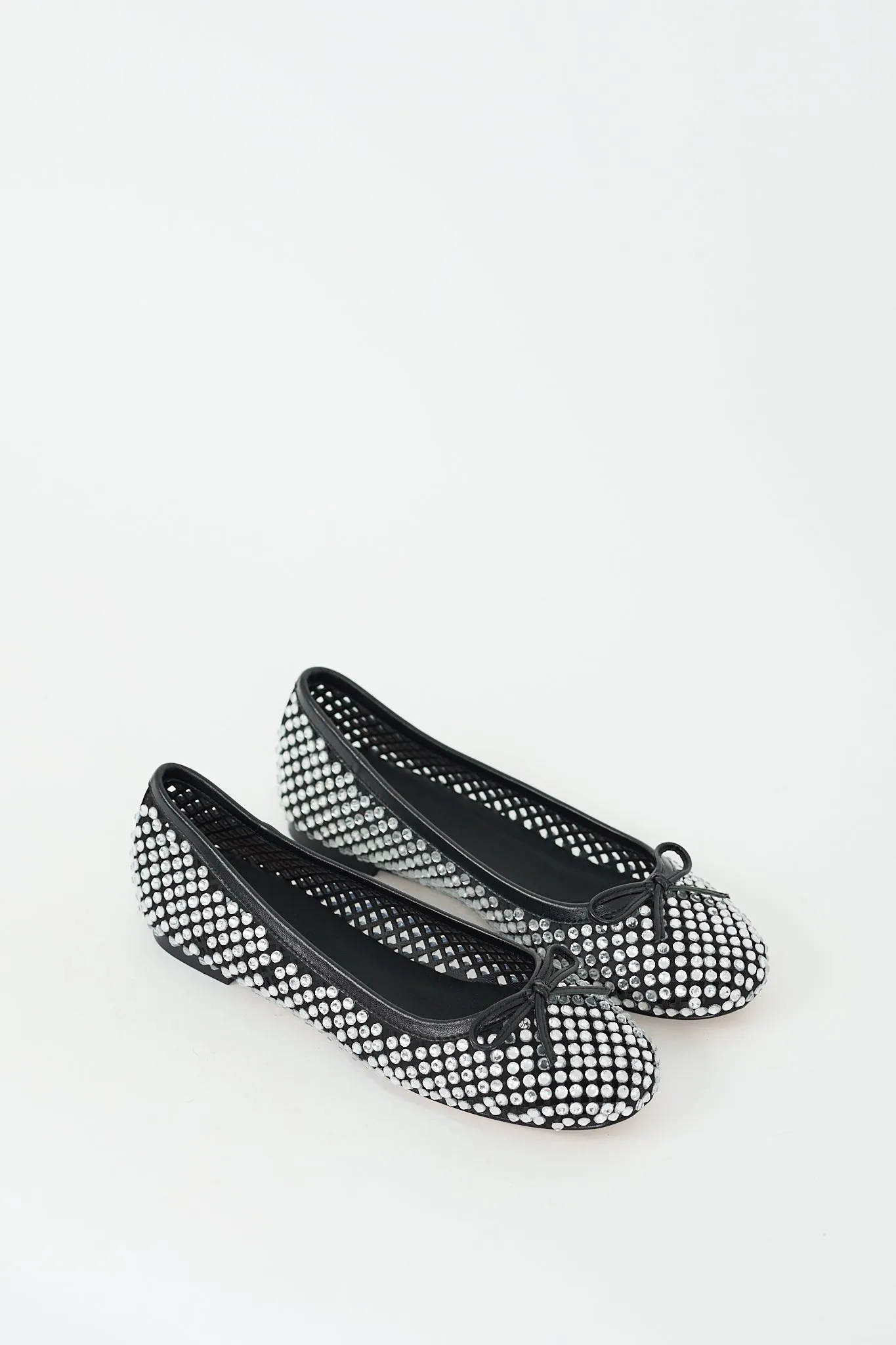 Black & Silver Rhinestone Sacha Flat