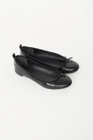 Black Patent GG Monogram Ballet Flat