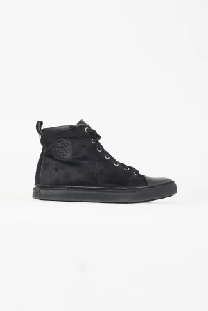Black Textured High Top Sneaker