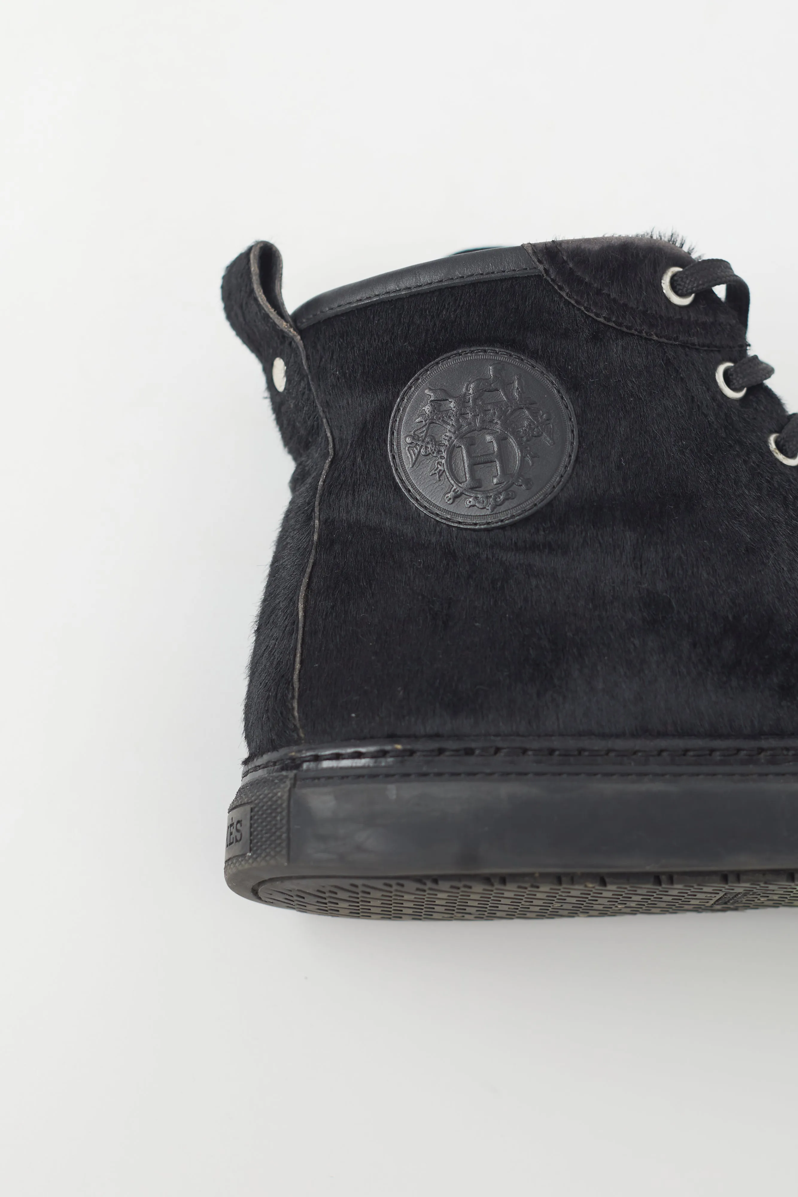 Black Textured High Top Sneaker
