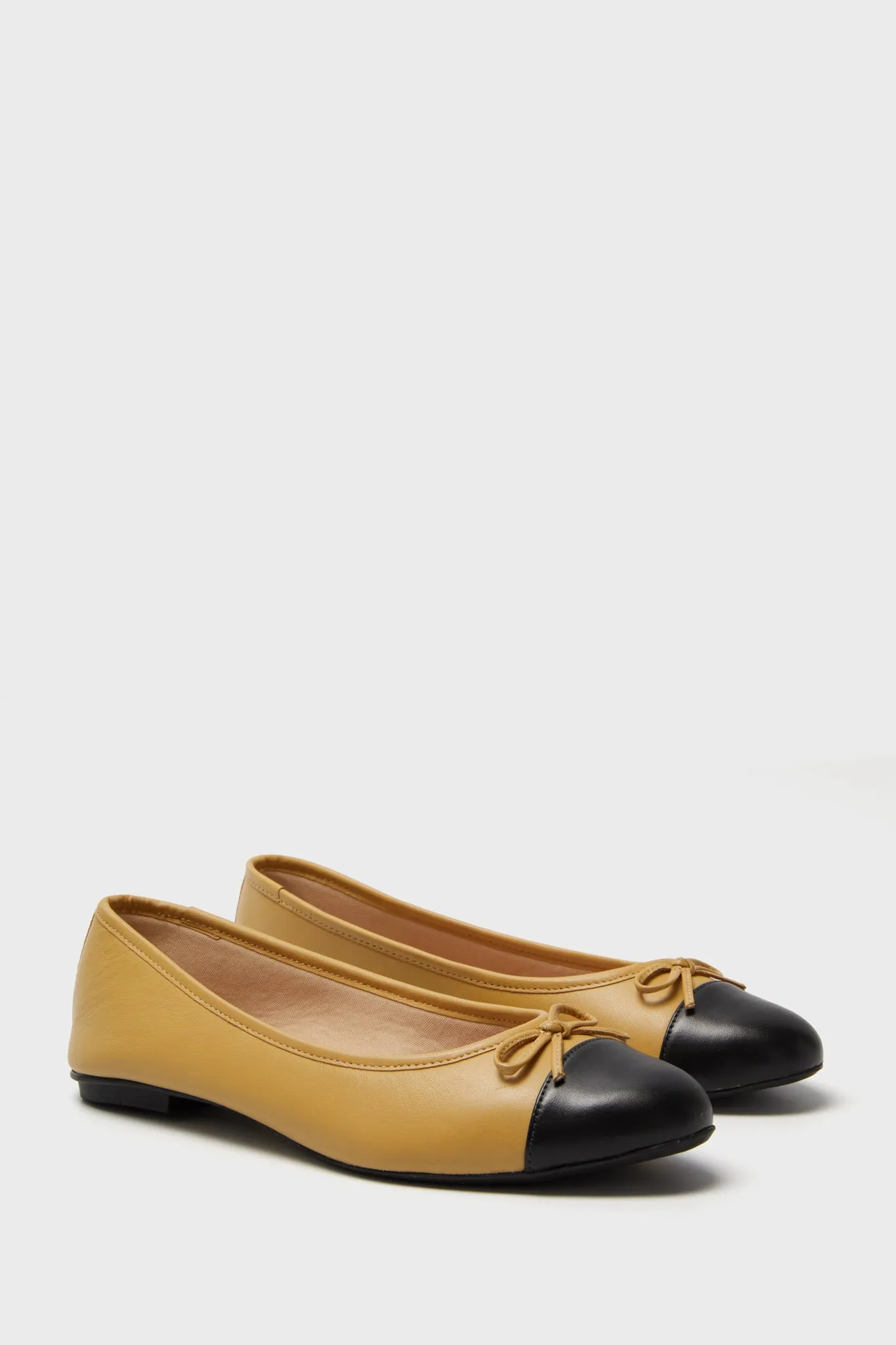 Camille Cap Toe Leather Flats