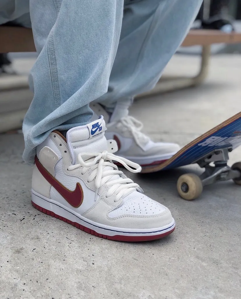 CE - Beige and red hook high top knight color matching