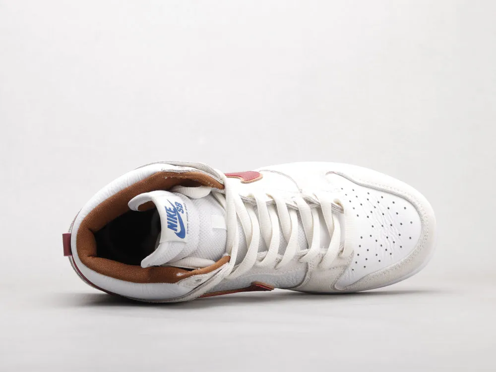 CE - Beige and red hook high top knight color matching