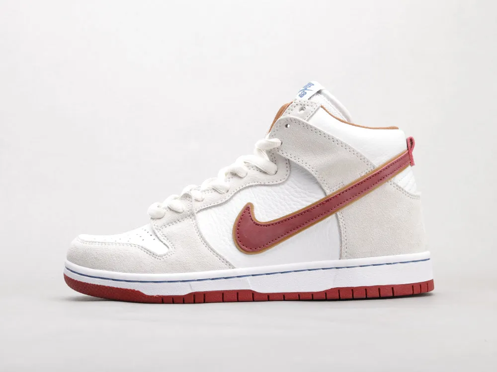 CE - Beige and red hook high top knight color matching
