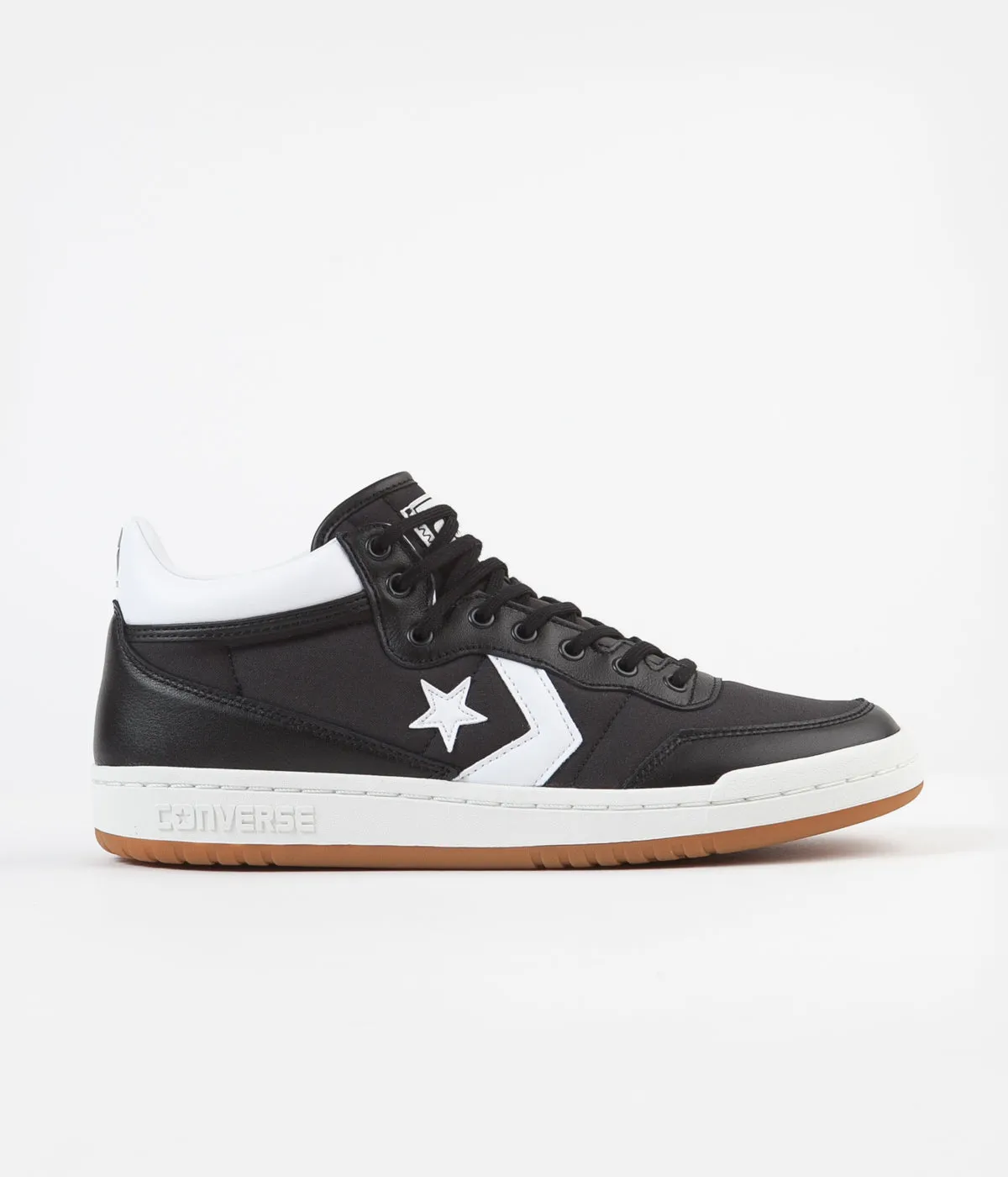 Converse Fastbreak Pro Mid Leather OG Block Shoes - Black / White / Gum