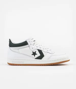 Converse Fastbreak Pro Mid Leather OG Block Shoes - White / Deep Emerald / Gum