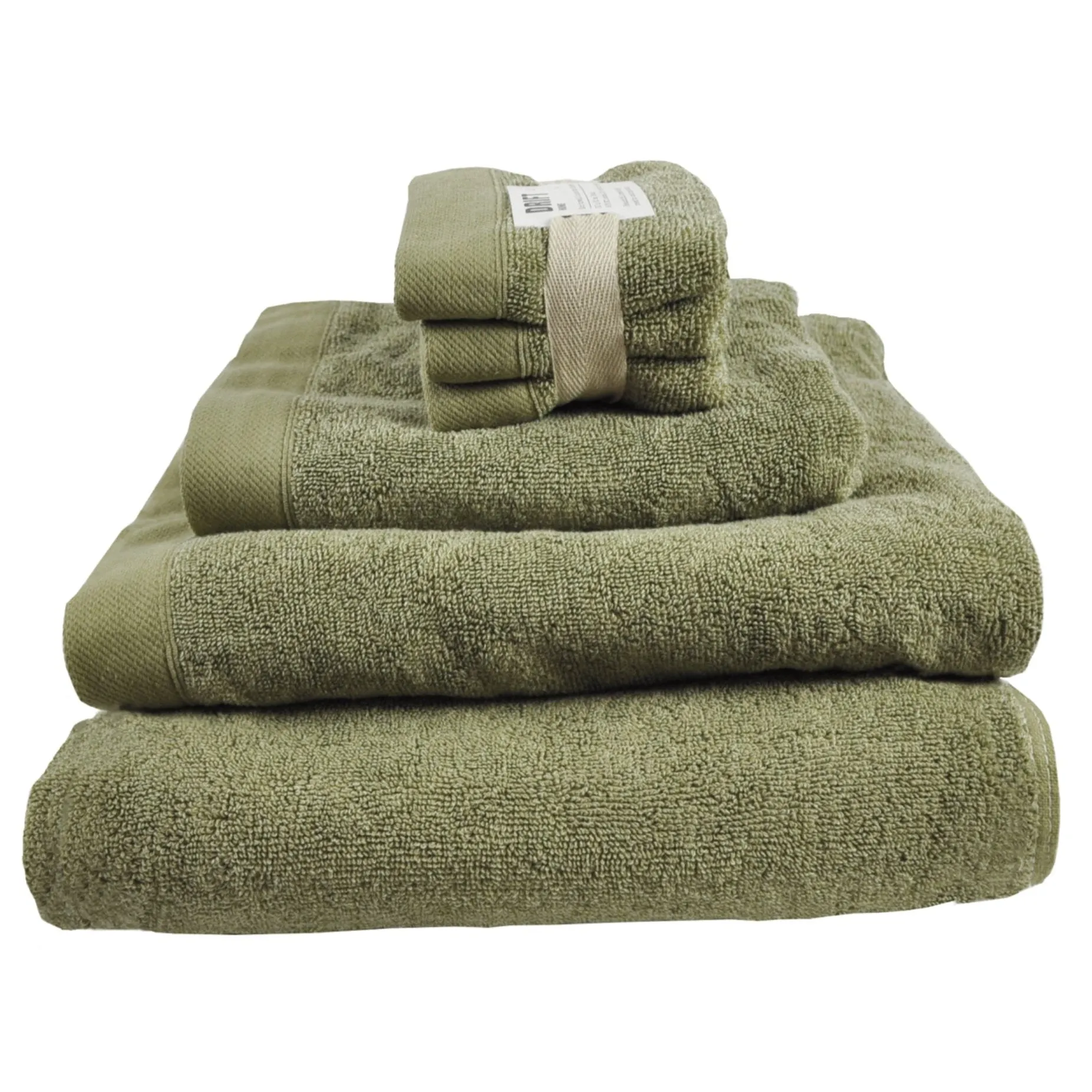 Drift Home Abode Eco Hand Towel - 2 Pack 50 x 90cm Khaki