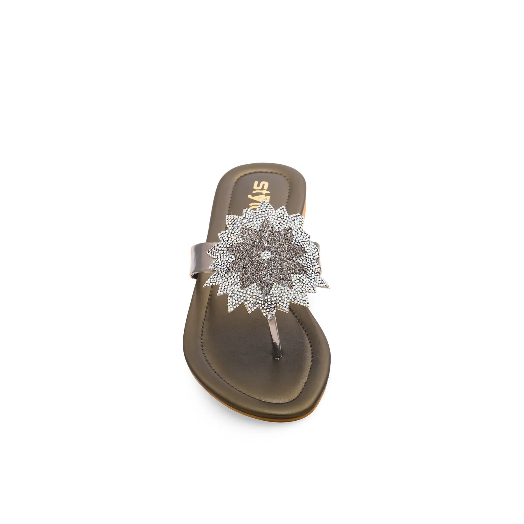 Green Fancy Chappal FN0683