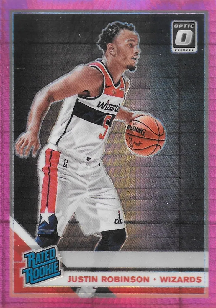 Justin Robinson, Rated Rookie, Pink Prizm, 2019-20 Panini Donruss Optic Basketball NBA