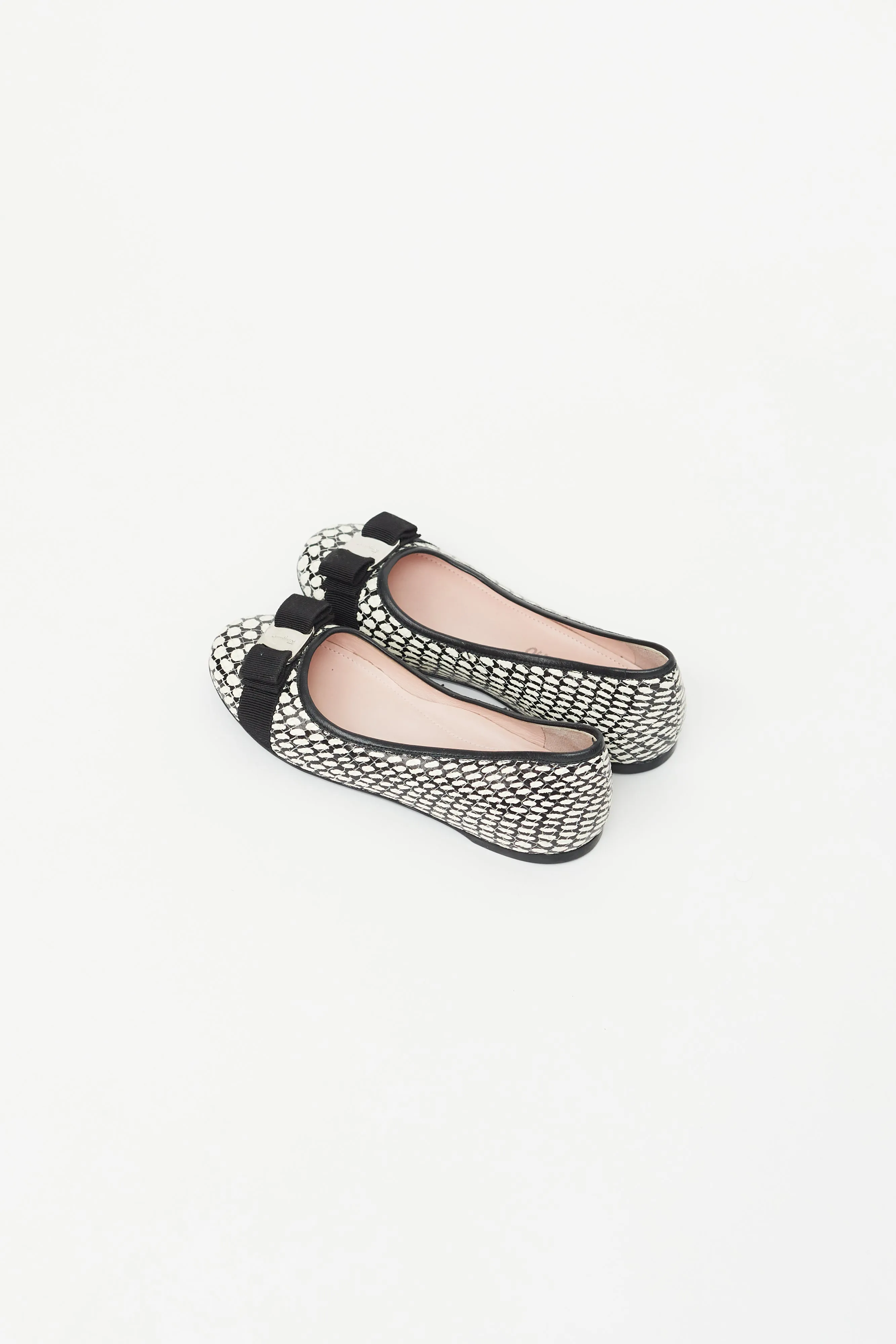 Kids Black & White Varina Ballet Flat
