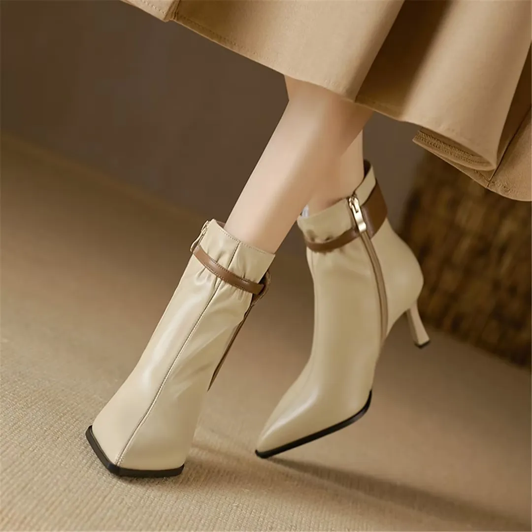 LeatherLuxe Chic Pointed Toe Winter Boots