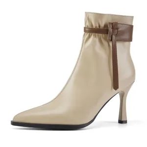 LeatherLuxe Chic Pointed Toe Winter Boots