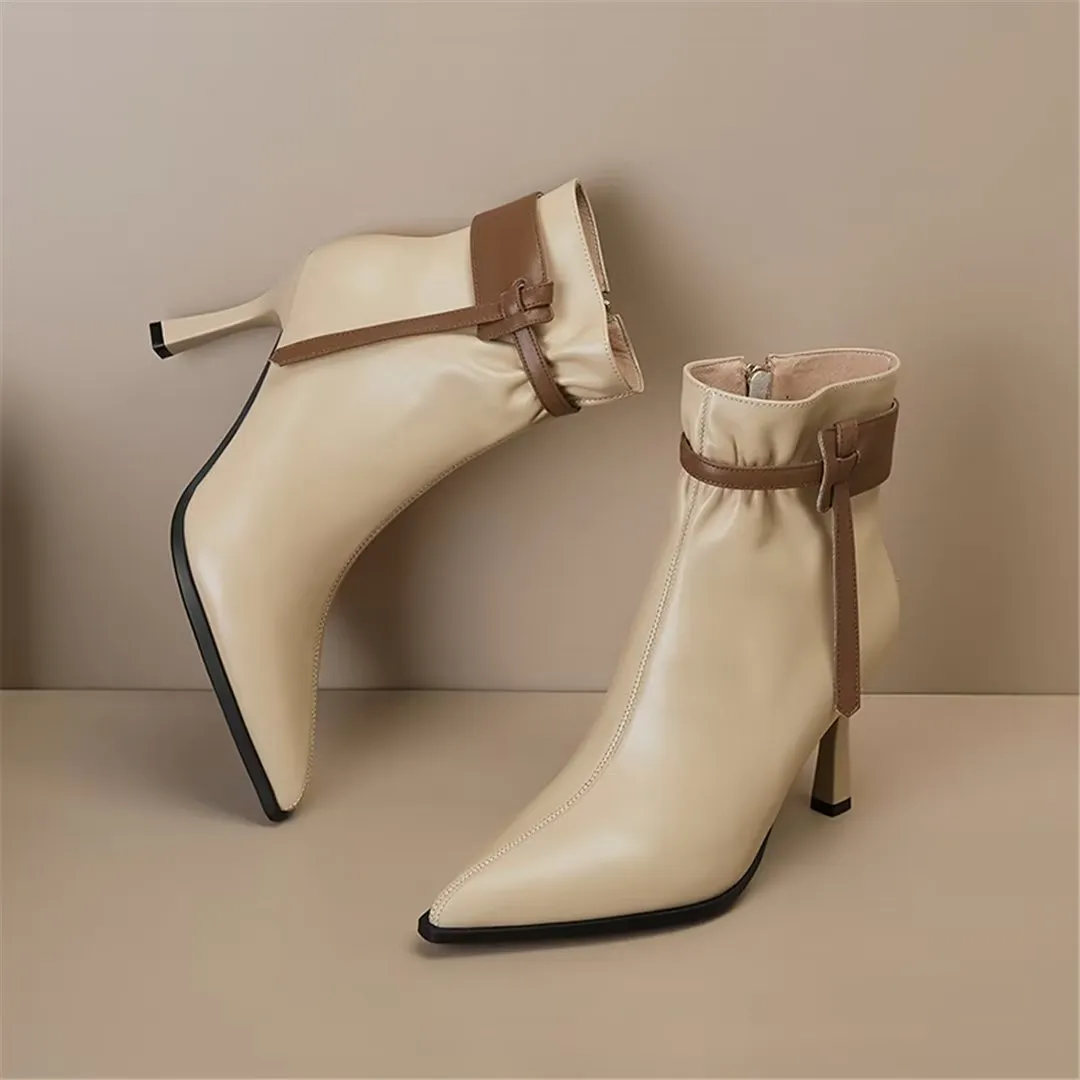 LeatherLuxe Chic Pointed Toe Winter Boots