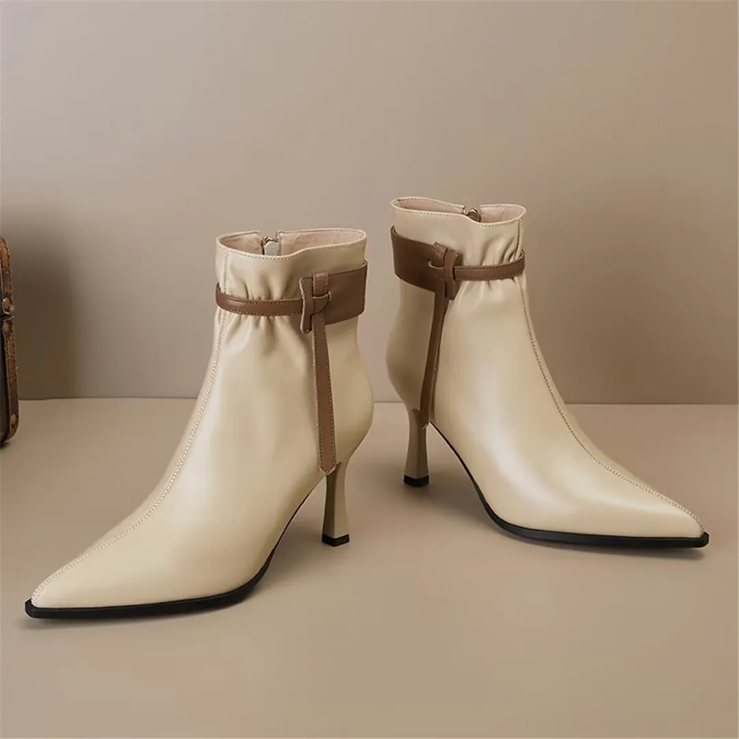 LeatherLuxe Chic Pointed Toe Winter Boots