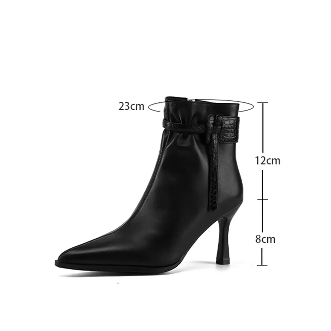 LeatherLuxe Chic Pointed Toe Winter Boots