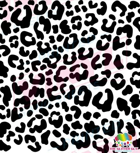Leopard Print BW | 10" x 10" Ink Transfer Sheet