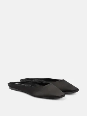Lido satin crêpe flats