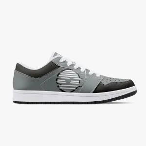 Low-Top Leather Gray Sneakers