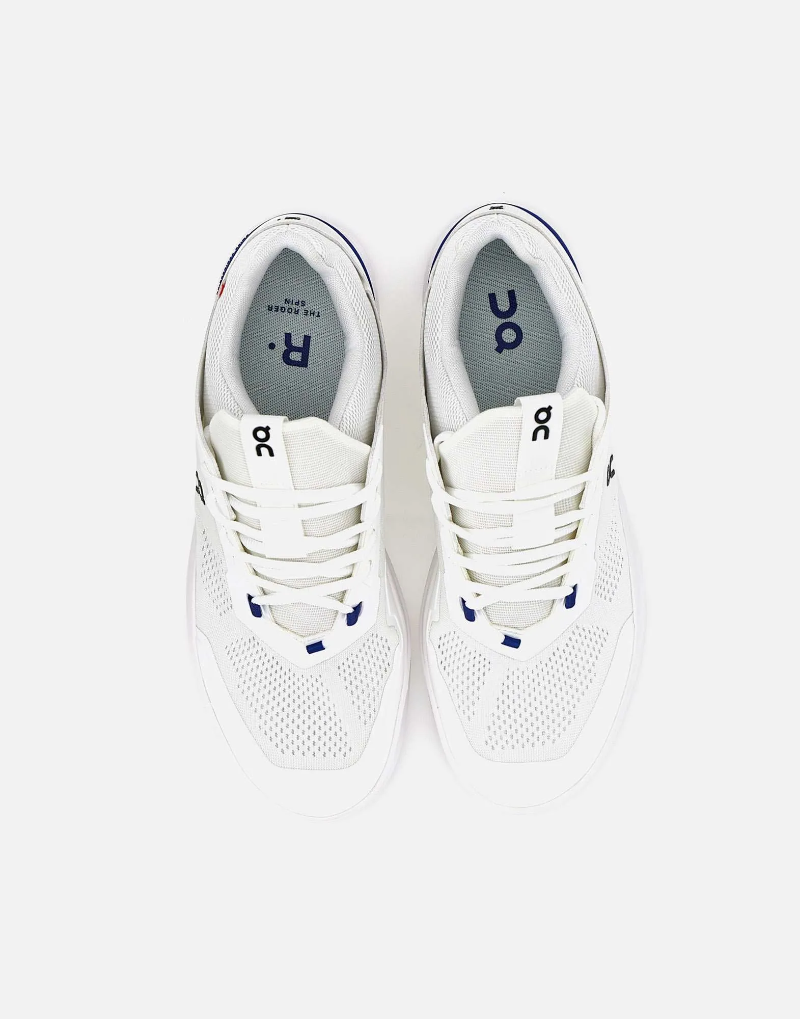Men's White and Blue Sneakers