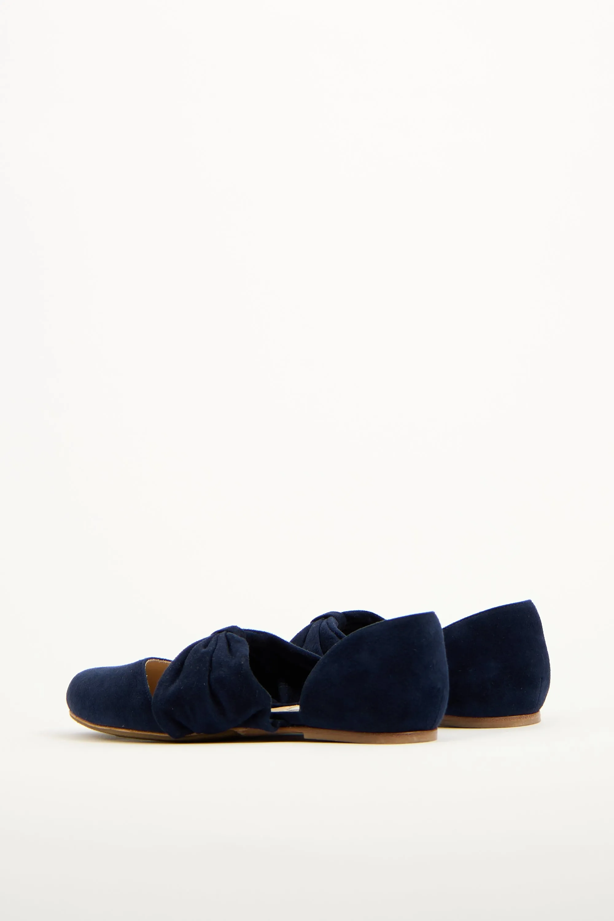 Navy Suede D'Orsay Minerva Flat