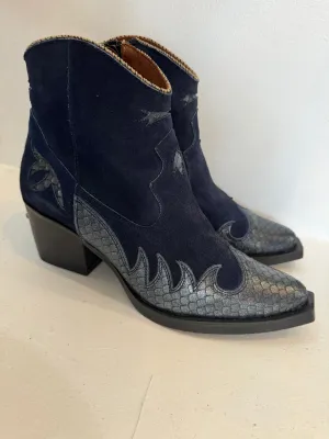Nemonic Navy Ankle Boot