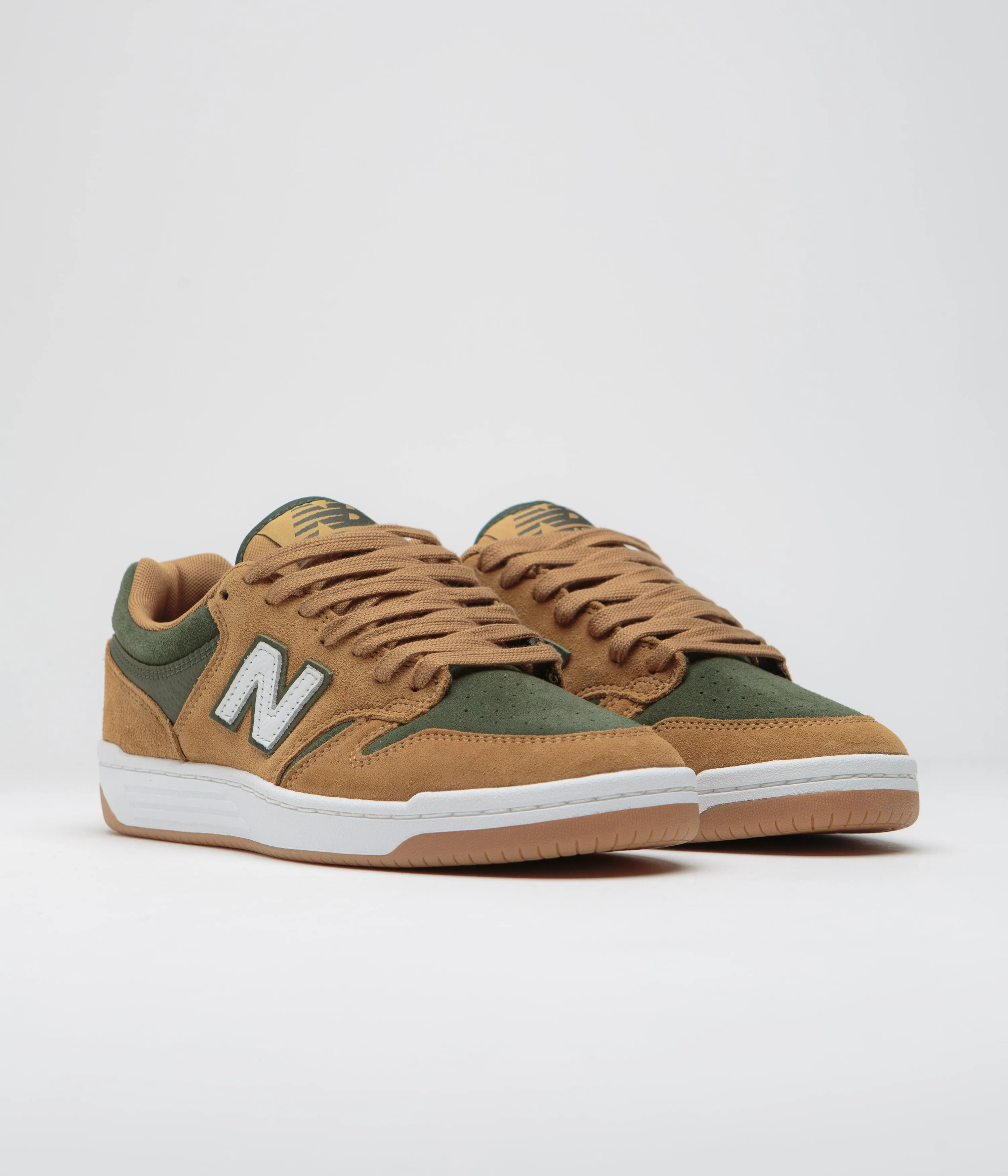 New Balance Numeric 480 Shoes - Brown / Green