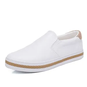 New High Quality Soft Leather Shoes Women Flats Fashion Ladies Loafers Casual Womens Brand Black White Shoes ZH2221