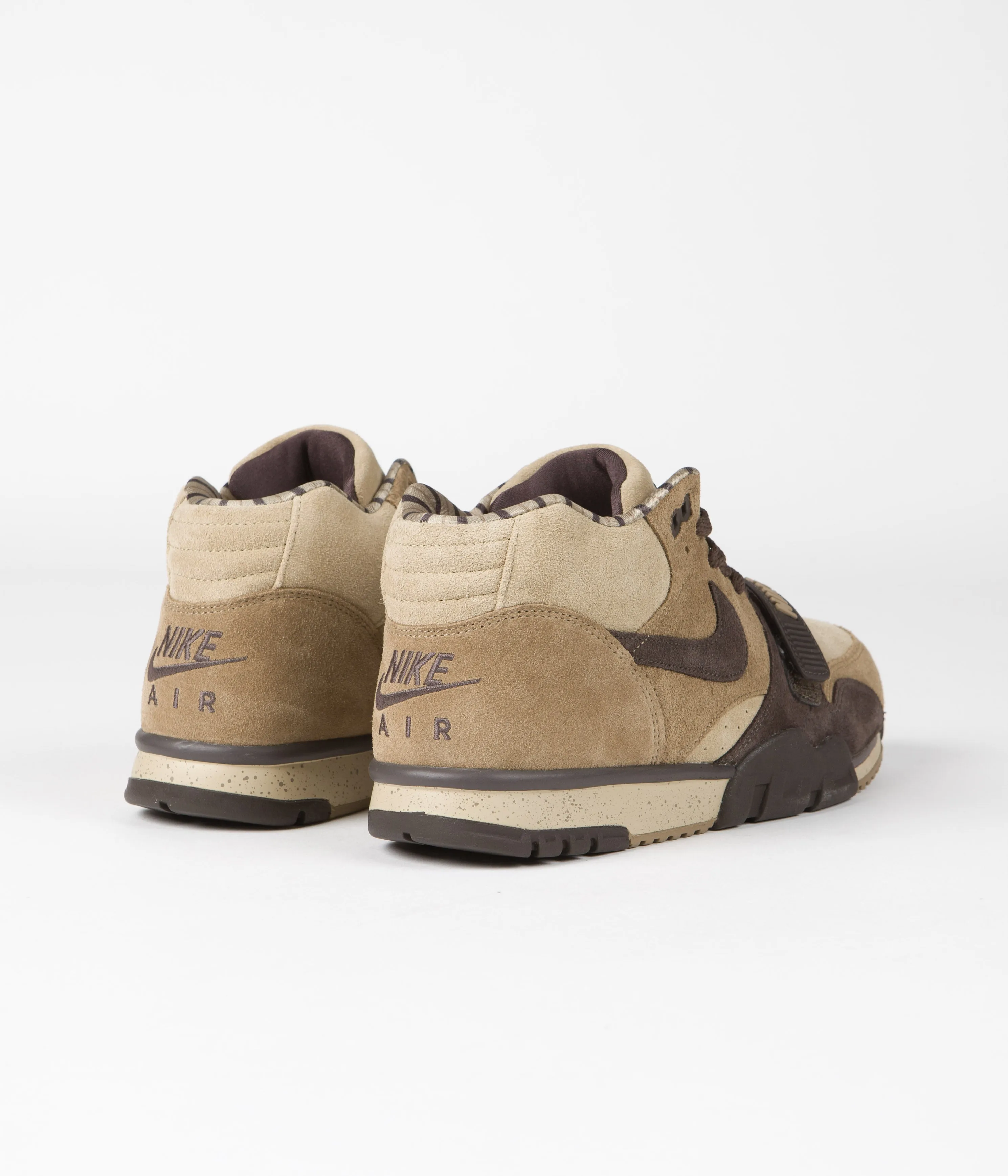 Nike Air Trainer 1 Shoes - Hay / Baroque Brown - Taupe - Varsity Red