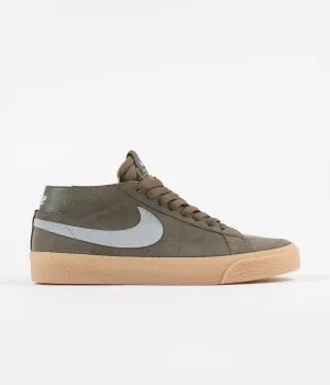 Nike SB Blazer Chukka Shoes - Medium Olive / Light Armory Blue