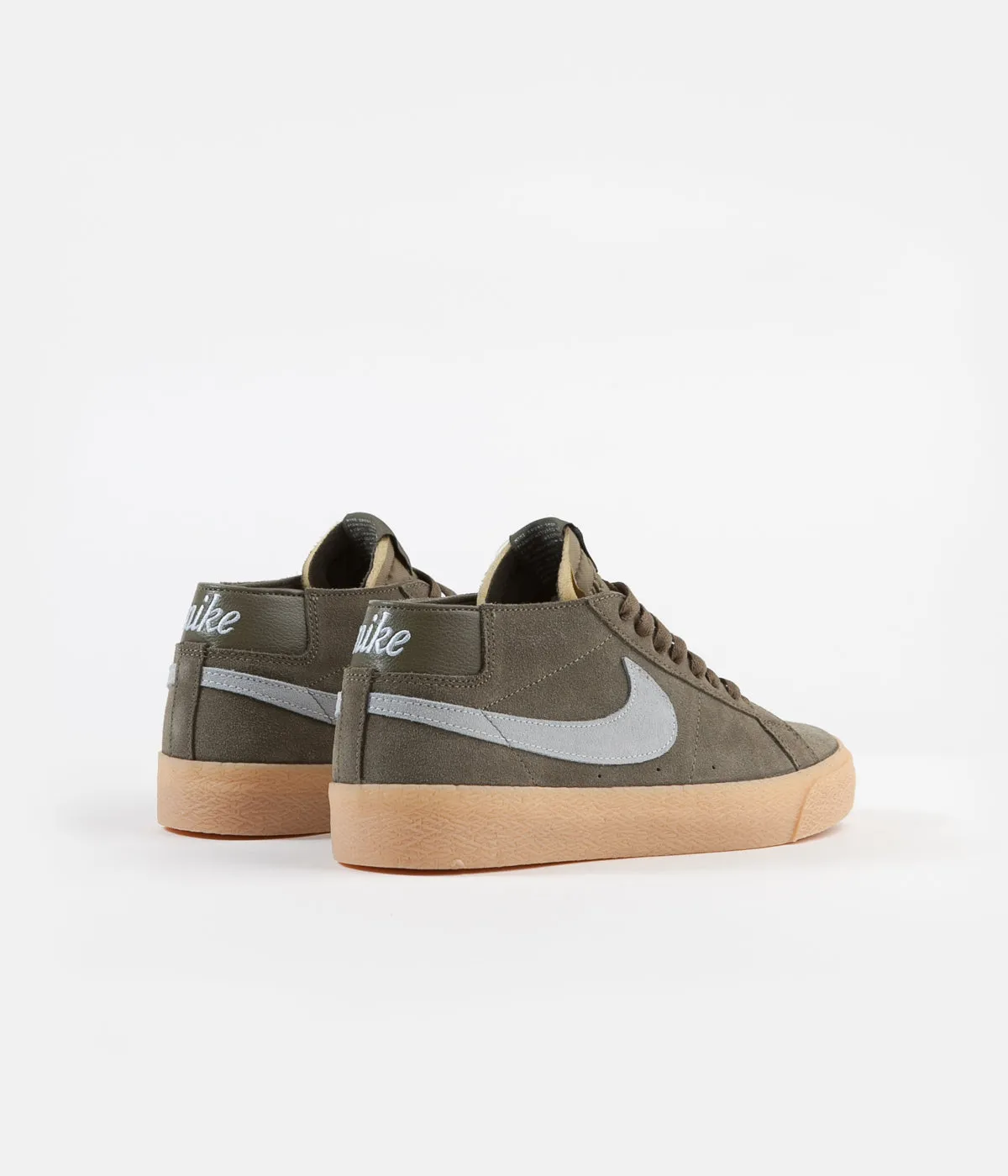 Nike SB Blazer Chukka Shoes - Medium Olive / Light Armory Blue