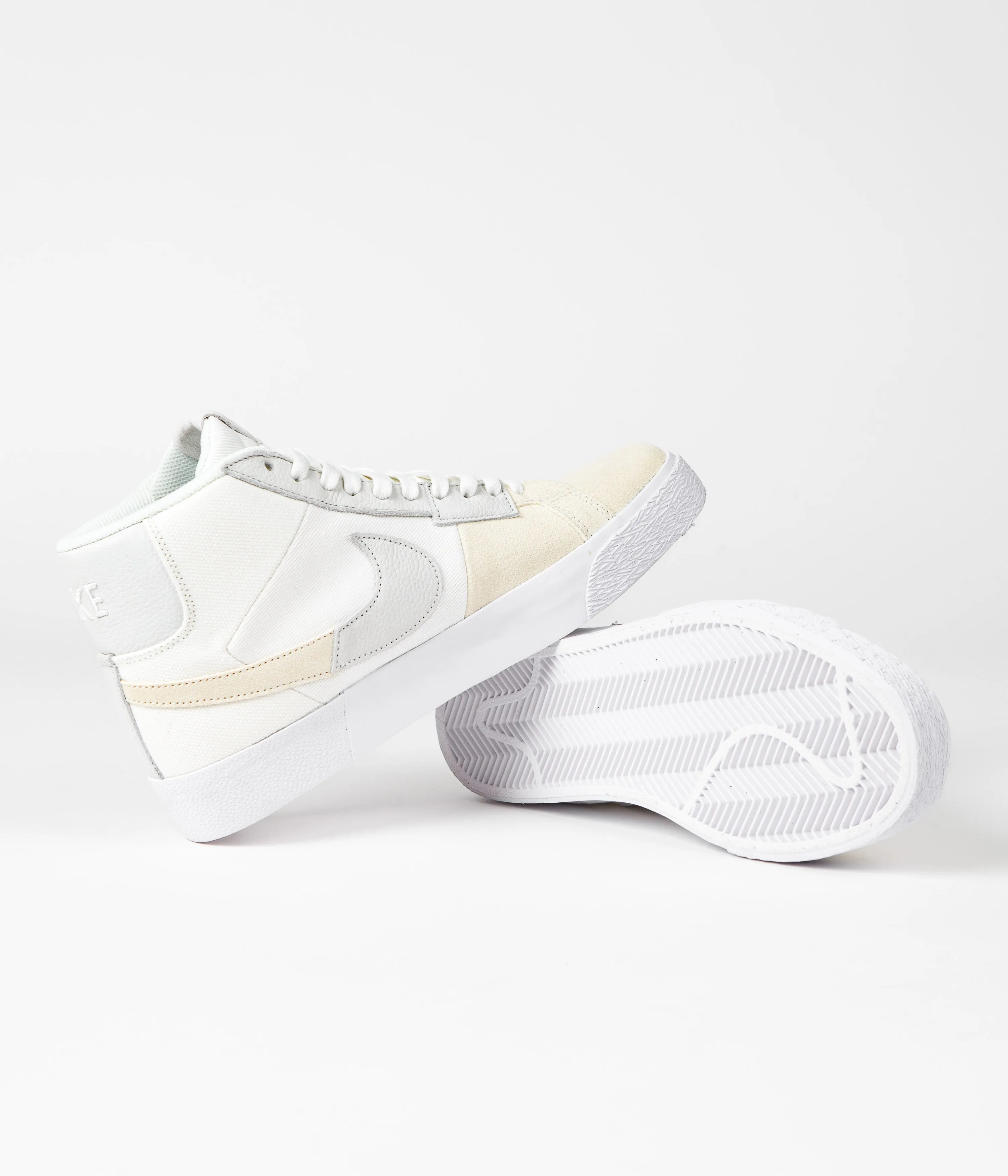 Nike SB Blazer Mid Premium Shoes - White / White - White - Summit White