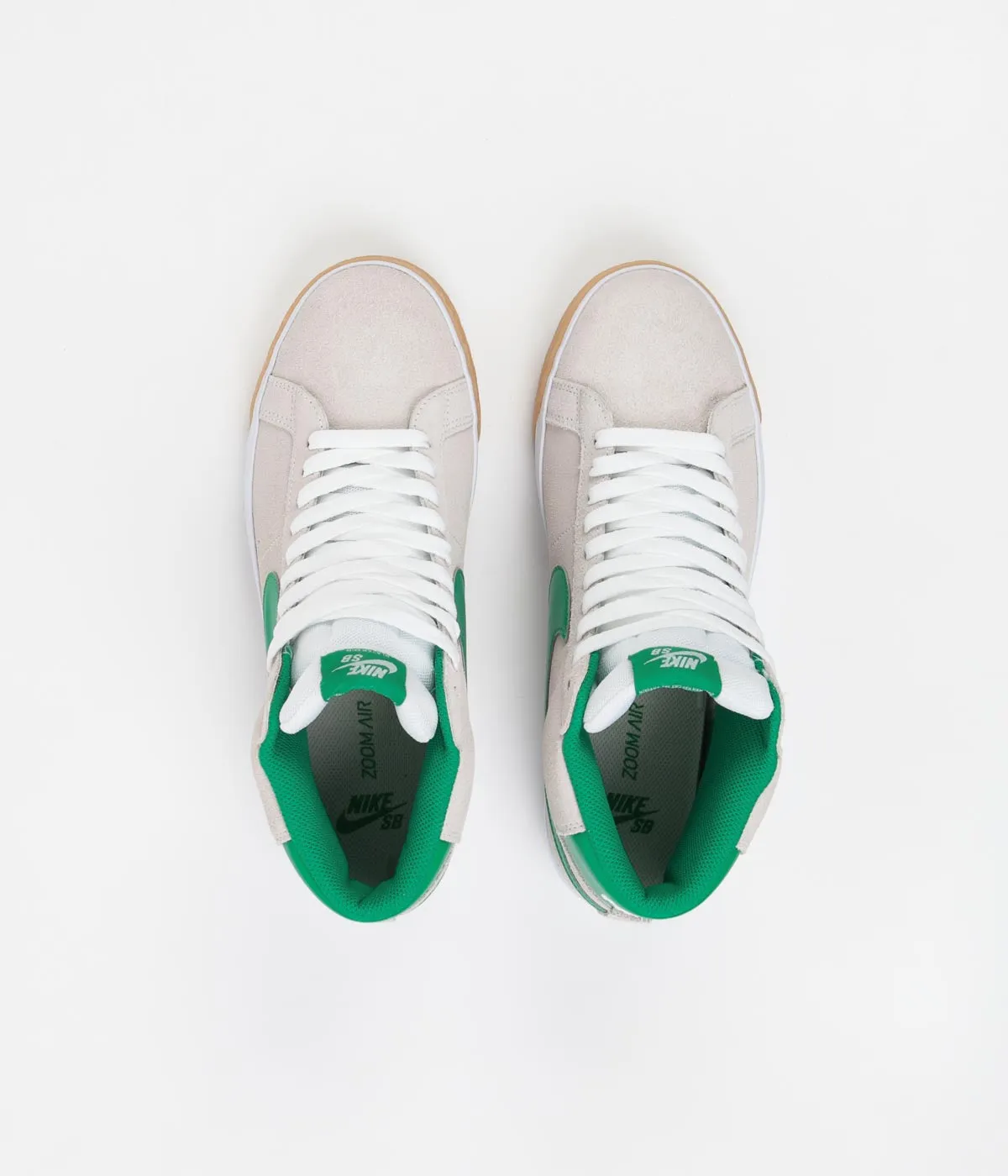 Nike SB Blazer Mid Shoes - White / Lucky Green - White - Coconut Milk