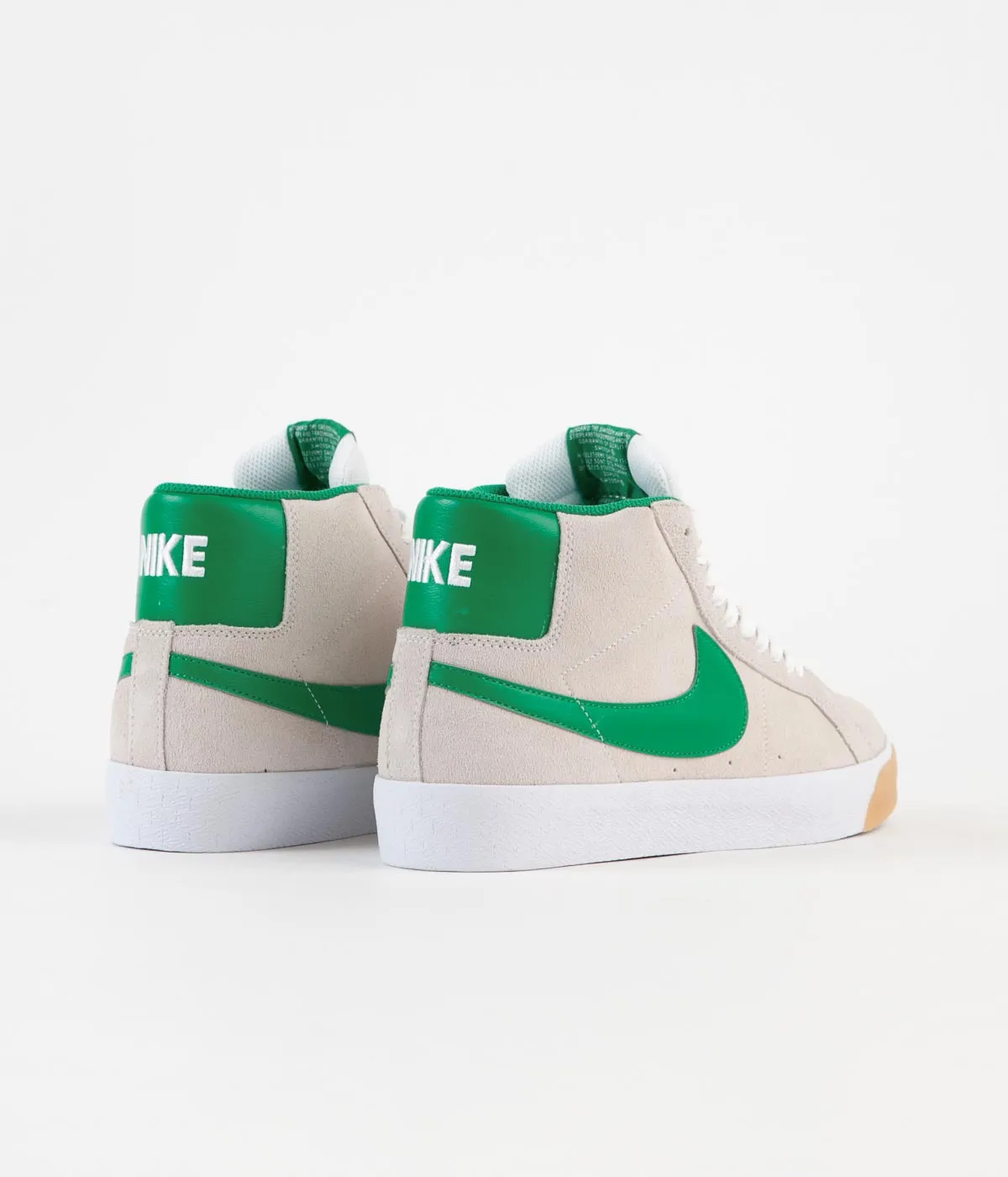 Nike SB Blazer Mid Shoes - White / Lucky Green - White - Coconut Milk