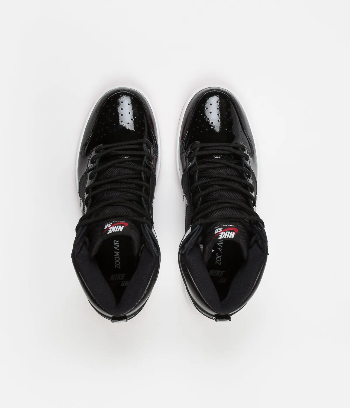 Nike SB Dunk High TR Shoes - Black / Black - White - Varsity Red