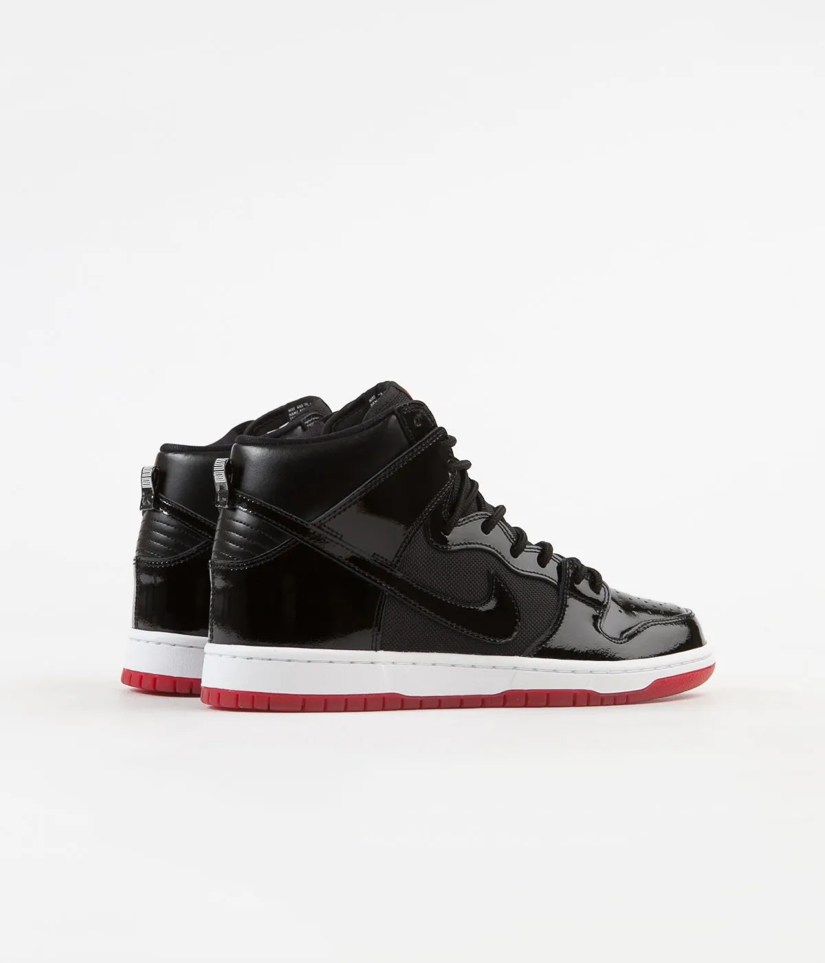 Nike SB Dunk High TR Shoes - Black / Black - White - Varsity Red