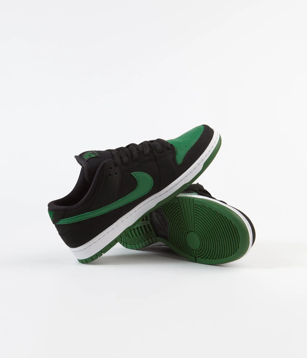 Nike SB Dunk Low Pro Shoes - Black / Pine Green - Black - White