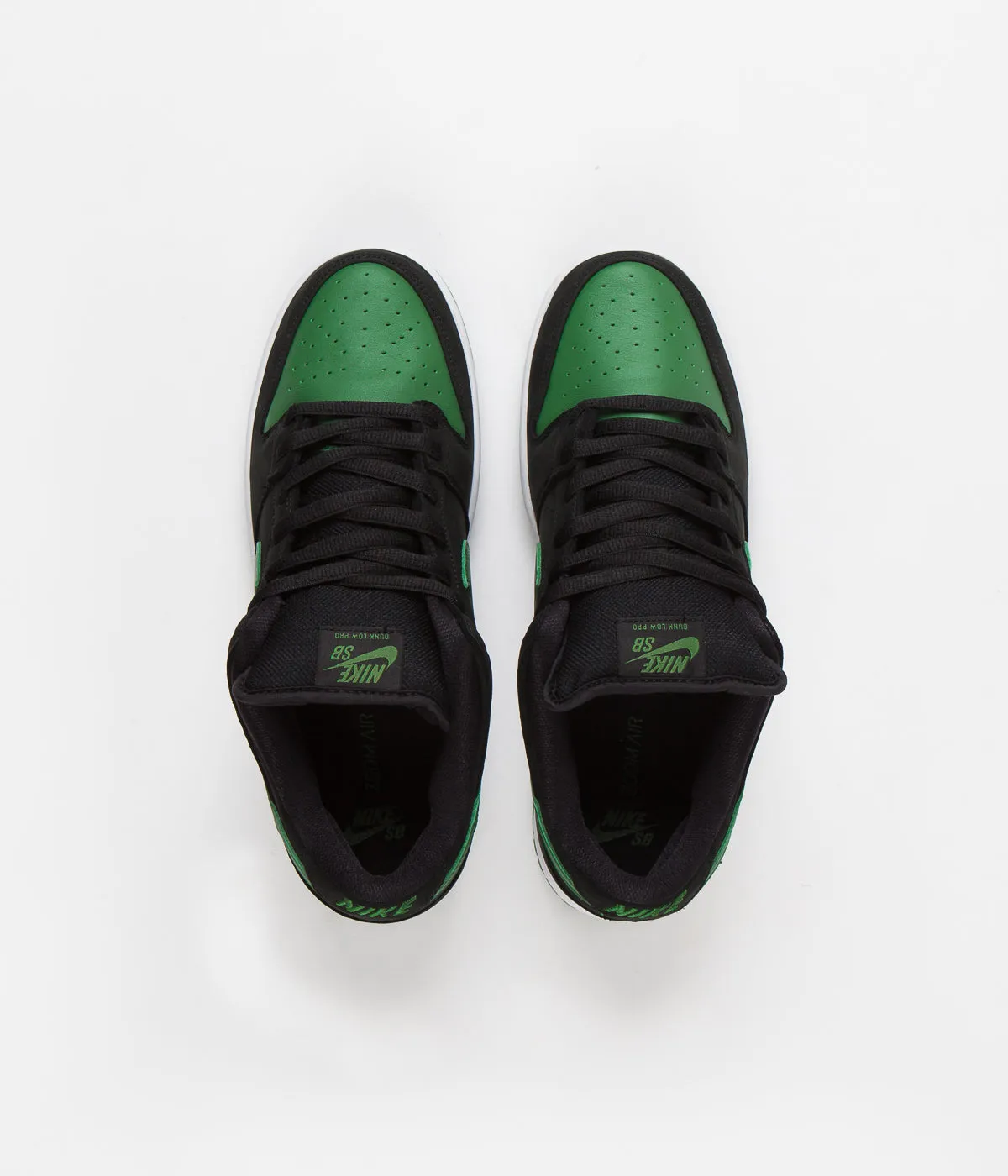 Nike SB Dunk Low Pro Shoes - Black / Pine Green - Black - White