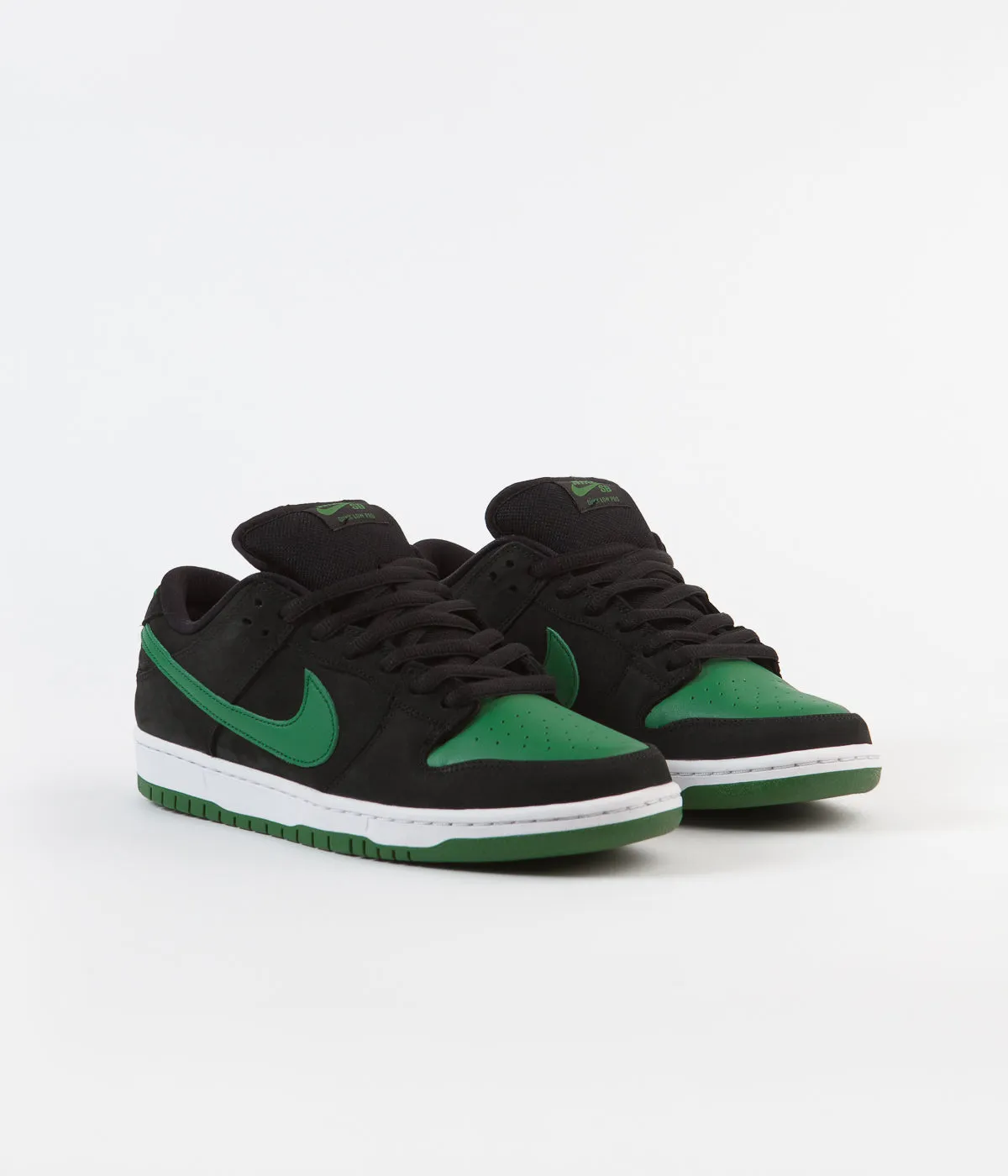Nike SB Dunk Low Pro Shoes - Black / Pine Green - Black - White
