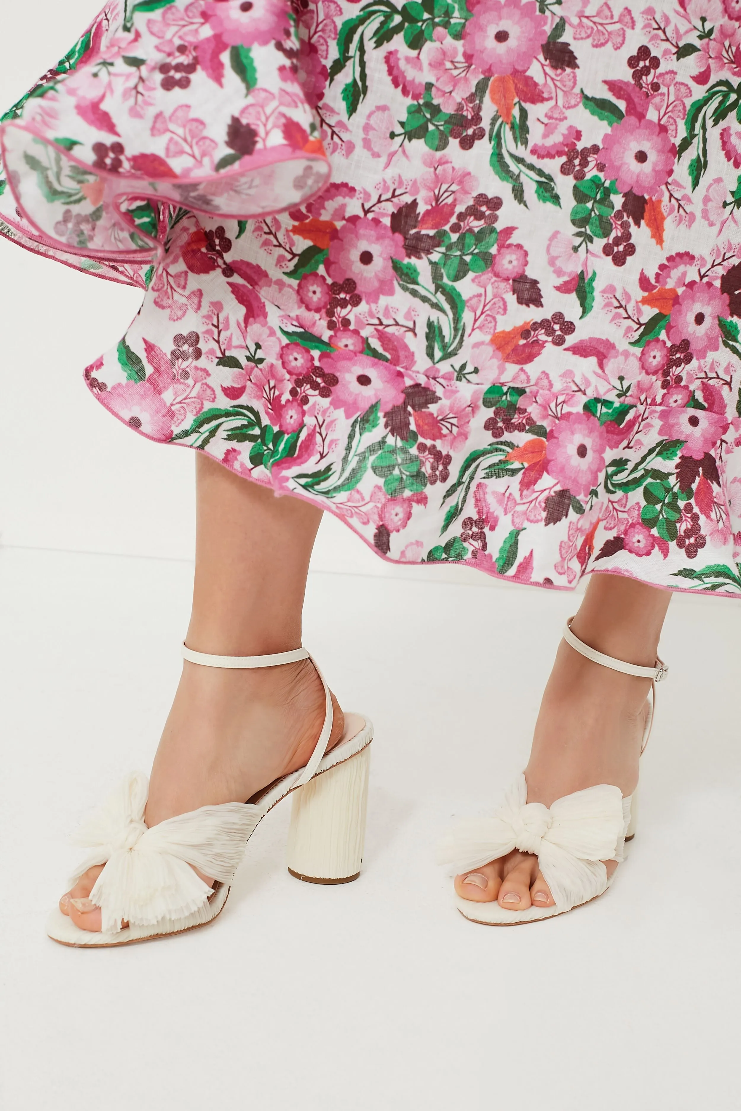 Pearl Camellia Knot Mules