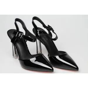 Pointed Closed Toe Crystal Heel