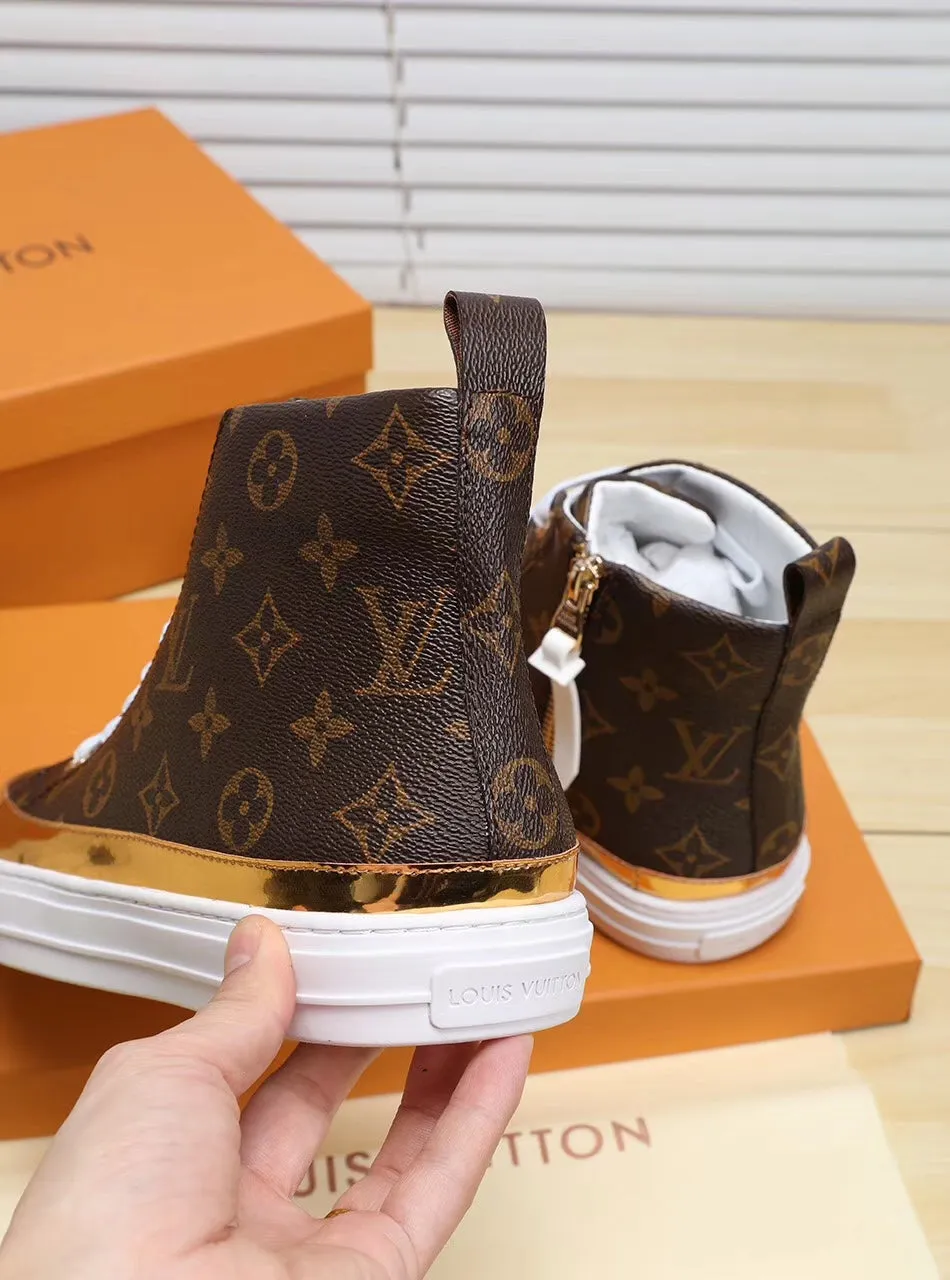 PT - LUV HIgh Top Brown White Sneaker
